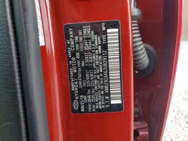 2018 HYUNDAI TUCSON SEL PLUS 13