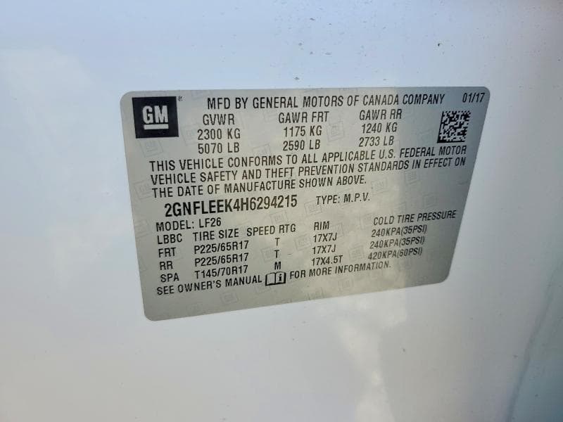 2017 CHEVROLET EQUINOX LS 13