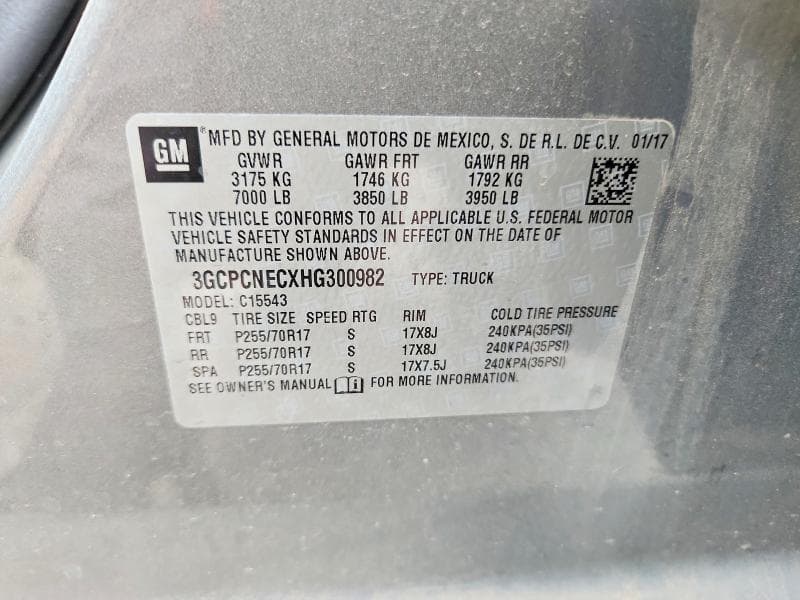 2017 CHEVROLET SILVERADO C1500 12