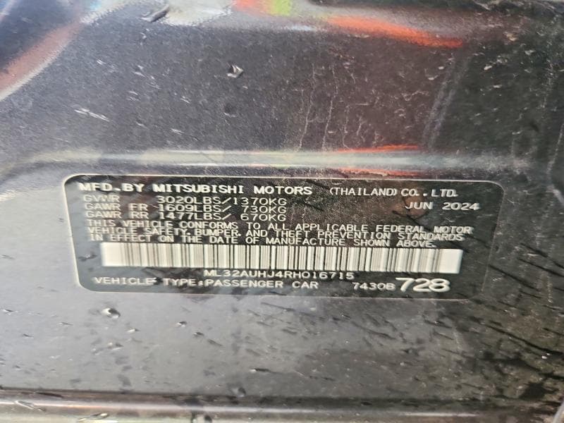 2024 MITSUBISHI MIRAGE ES 13