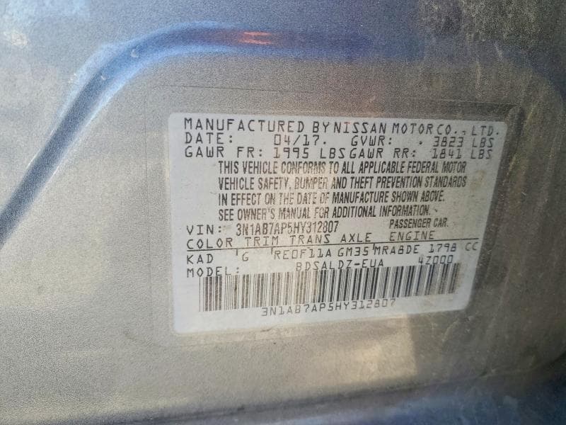 2017 NISSAN SENTRA SV 12