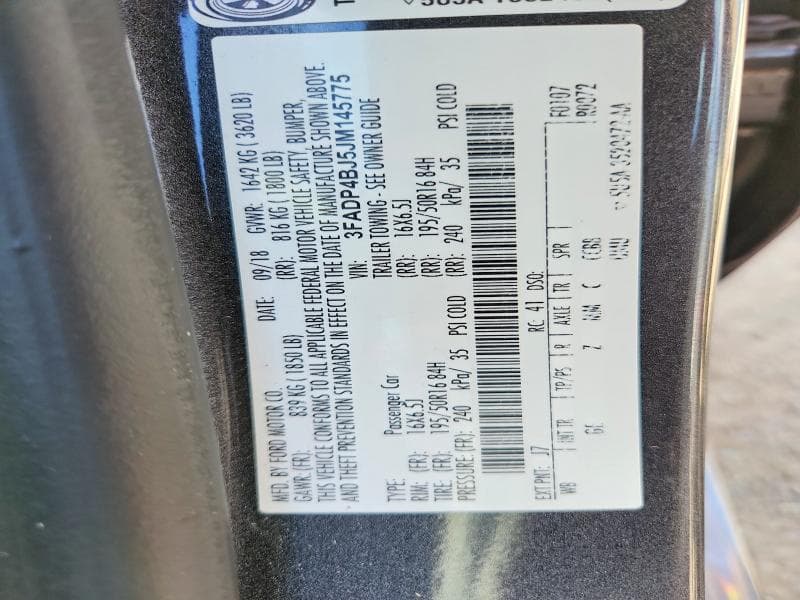 2018 FORD FIESTA SE 12