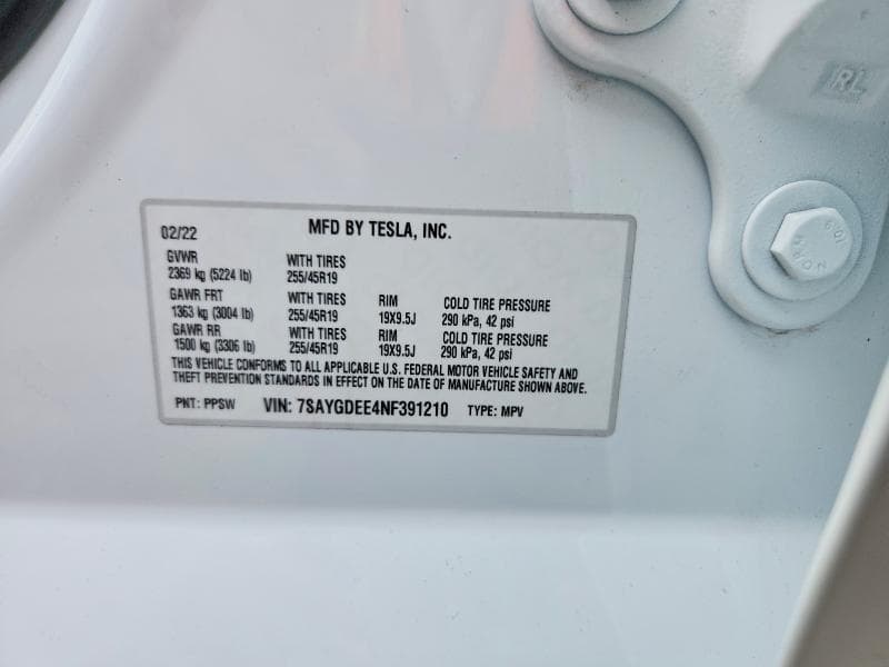2022 TESLA MODEL Y 14