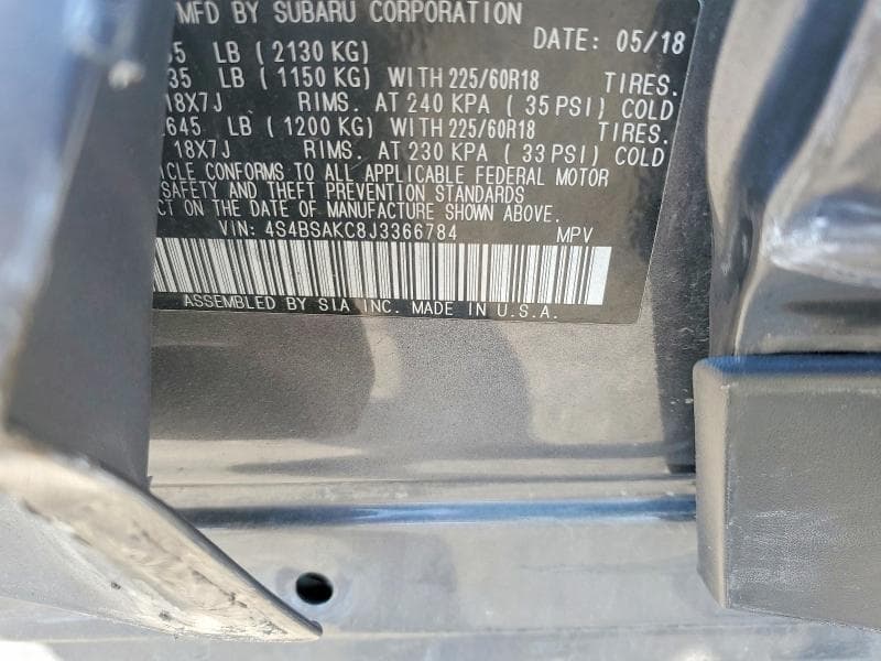 2018 SUBARU OUTBACK 2.5I LIMITED 13