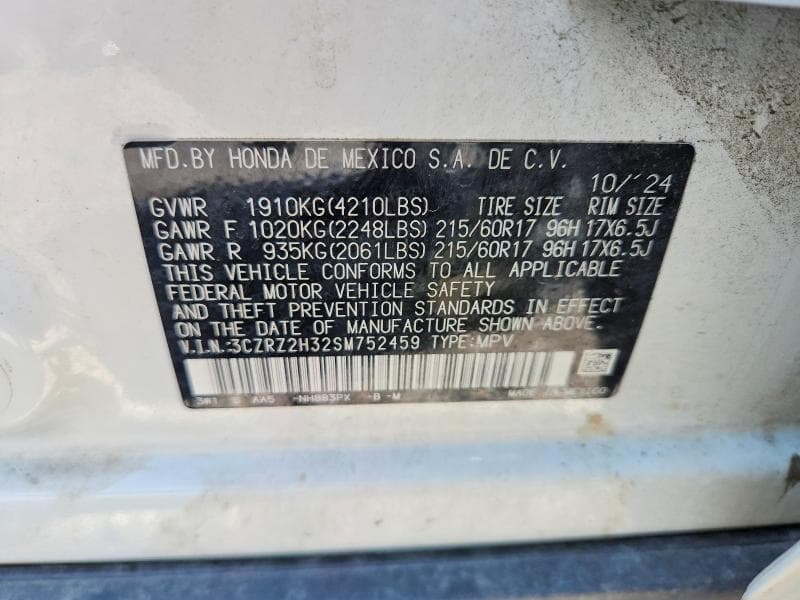 2025 HONDA HR-V LX 14