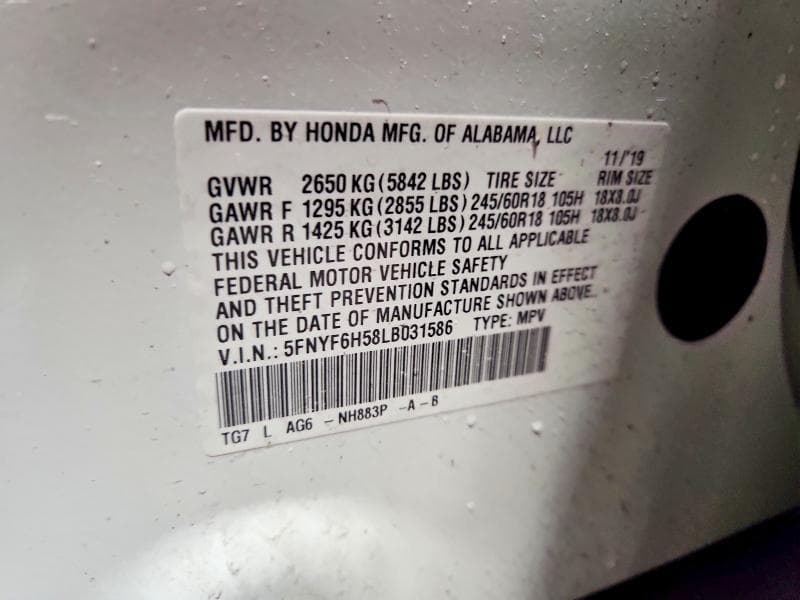 2020 HONDA PILOT EXL 14