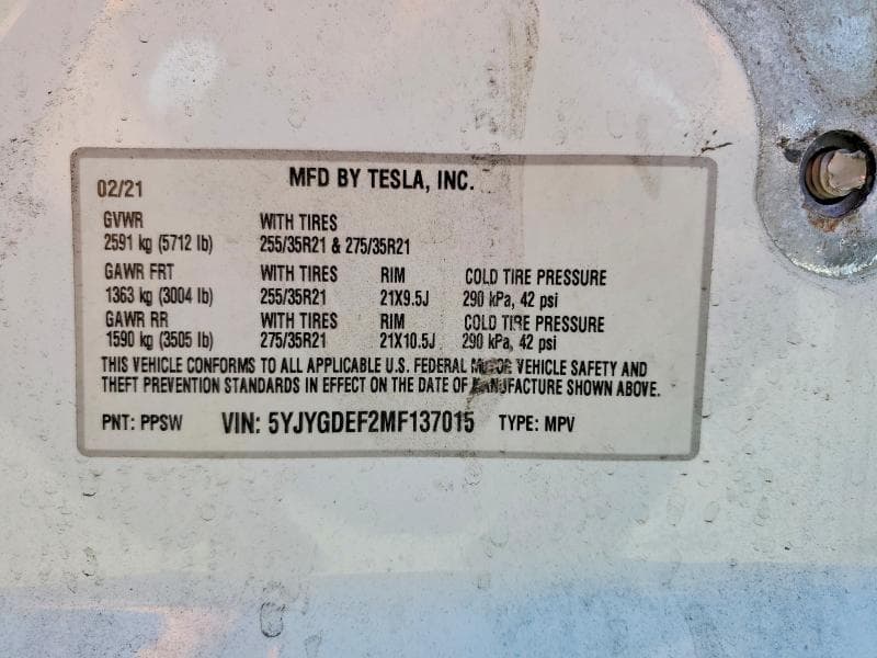 2021 TESLA MODEL Y 12