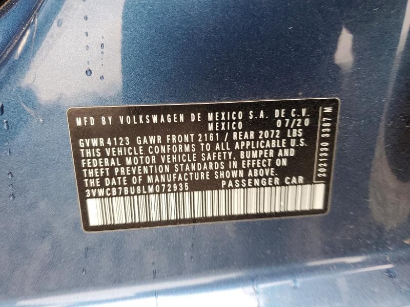 2020 VOLKSWAGEN JETTA S 12