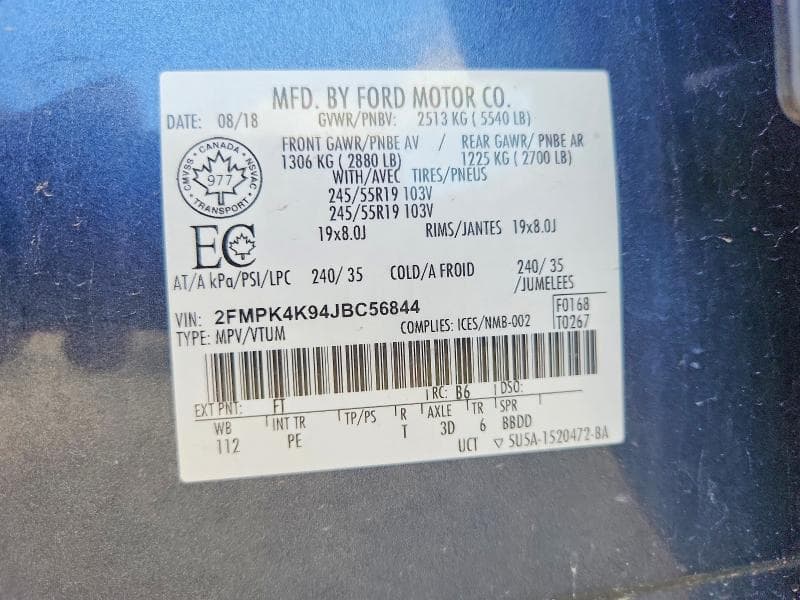 2018 FORD EDGE TITANIUM 13