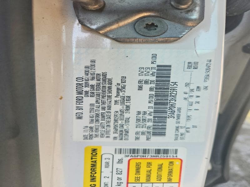 2017 FORD FUSION SE 12