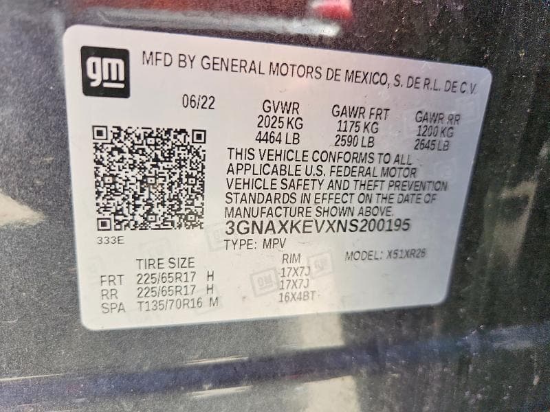 2022 CHEVROLET EQUINOX LT 13