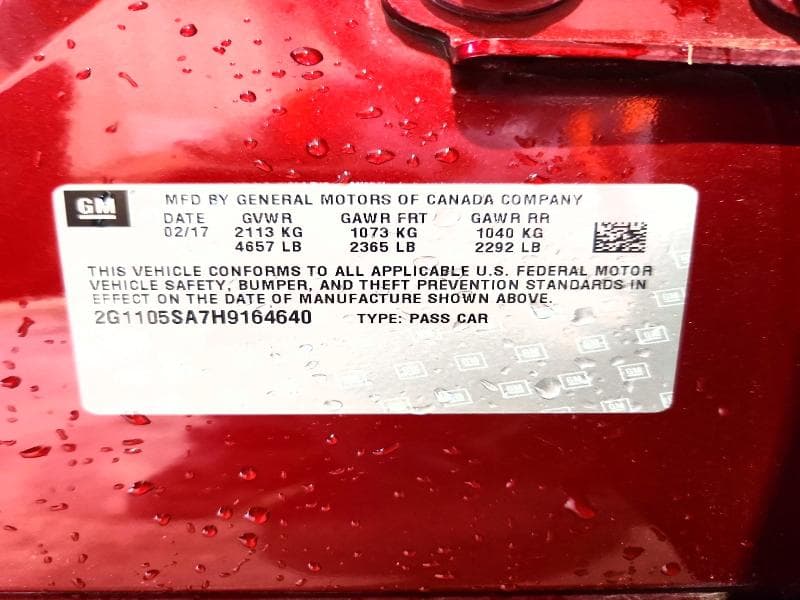 2017 CHEVROLET IMPALA LT 12
