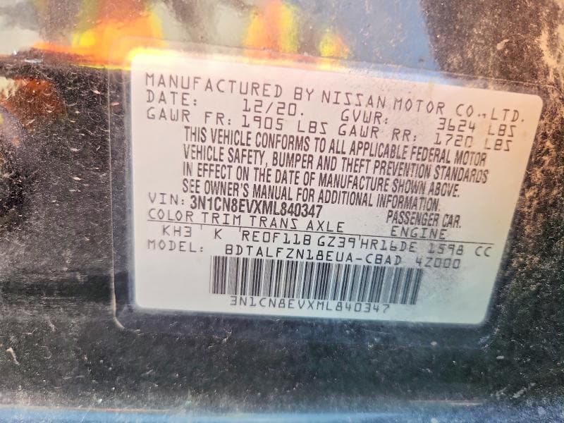 2021 NISSAN VERSA SV 12