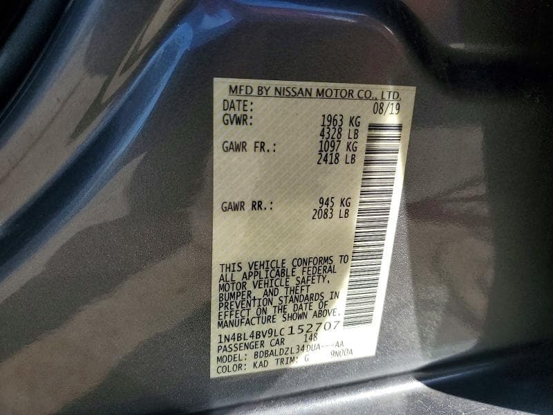 2020 NISSAN ALTIMA S 12