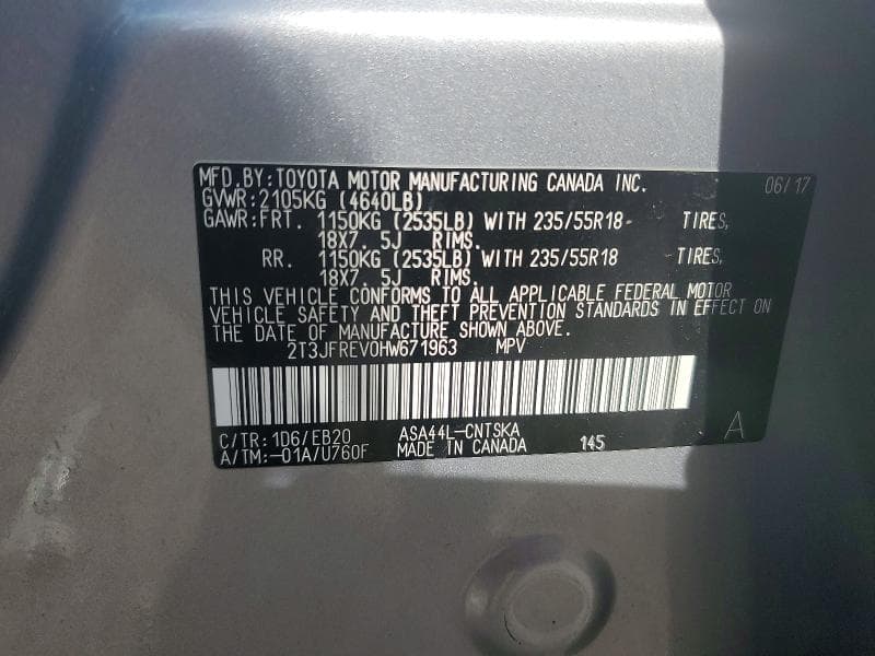 2017 TOYOTA RAV4 SE 13