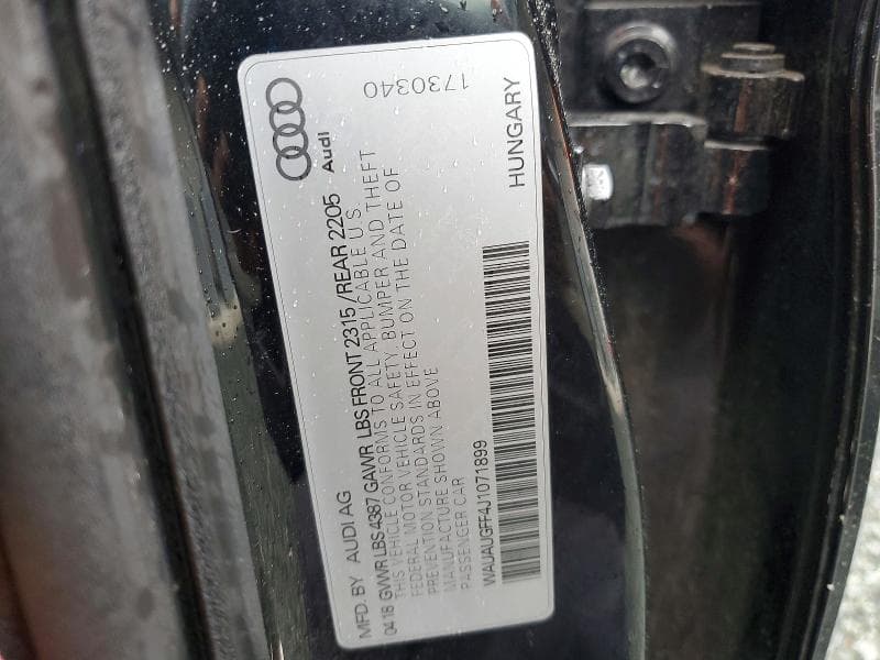 2018 AUDI A3 PREMIUM 12