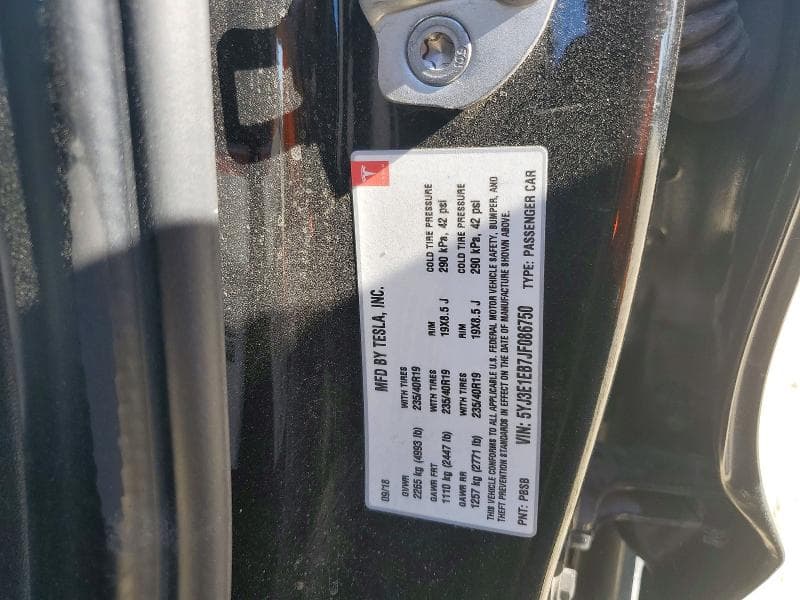 2018 TESLA MODEL 3 12