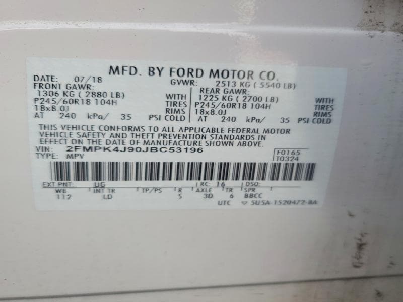 2018 FORD EDGE SEL 14