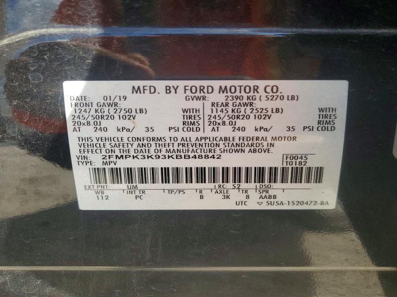 2019 FORD EDGE TITANIUM 13