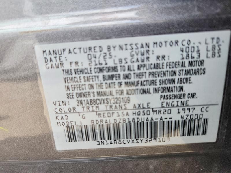 2025 NISSAN SENTRA SV 12