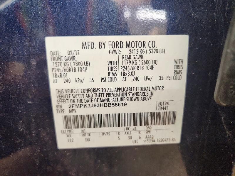 2017 FORD EDGE SEL 13