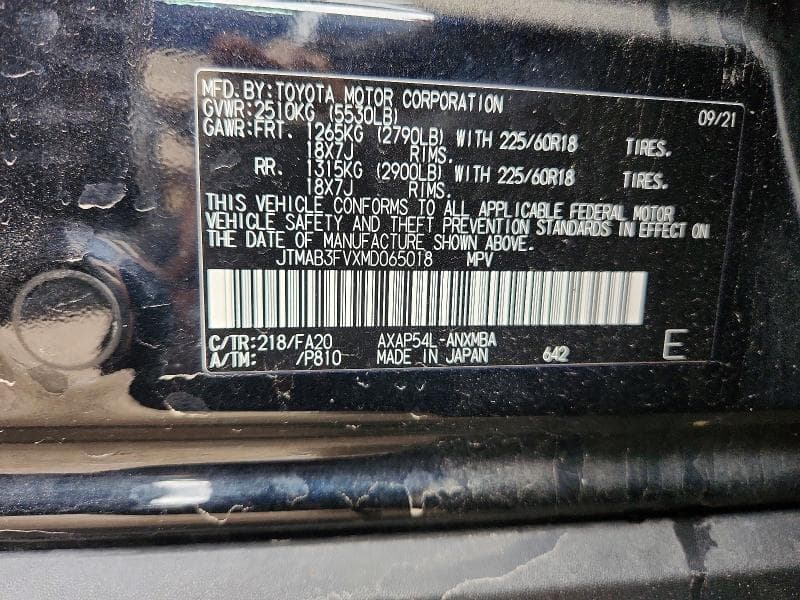 2021 TOYOTA RAV4 PRIME SE 12