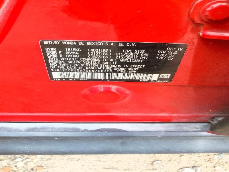 2019 HONDA HR-V EXL 12