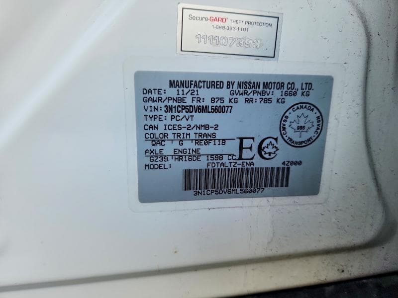 2021 NISSAN KICKS SR 14