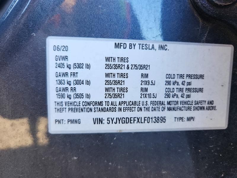 2020 TESLA MODEL Y 14