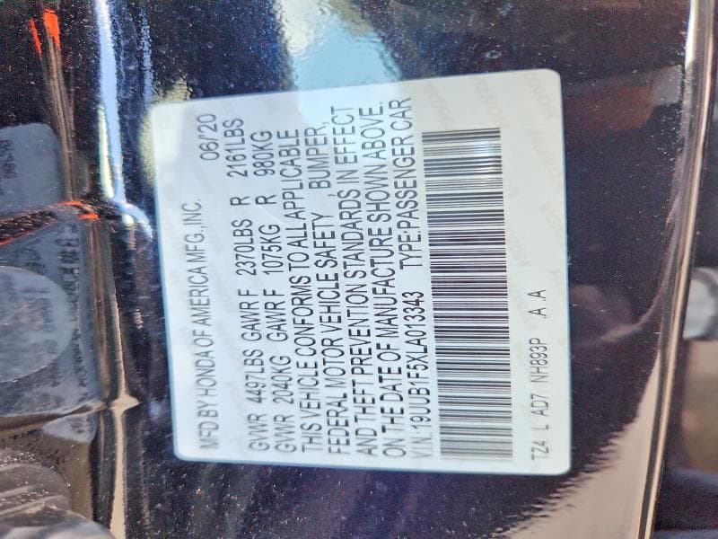 2020 ACURA TLX TECHNOLOGY 12