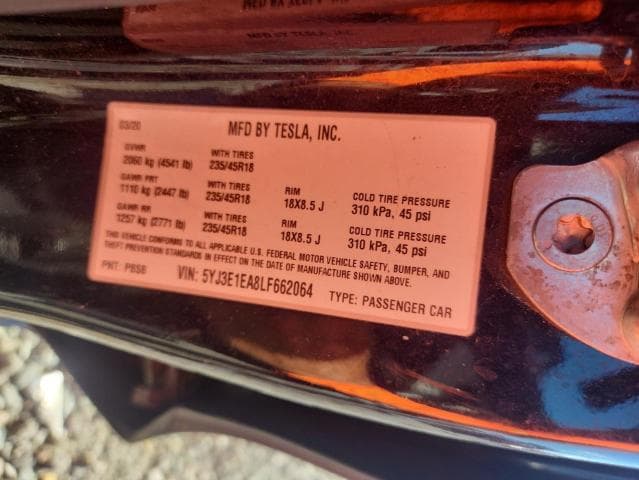 2020 TESLA MODEL 3 13