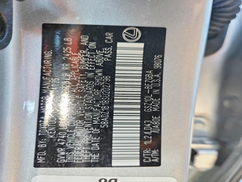 2025 LEXUS ES 350 BASE 12
