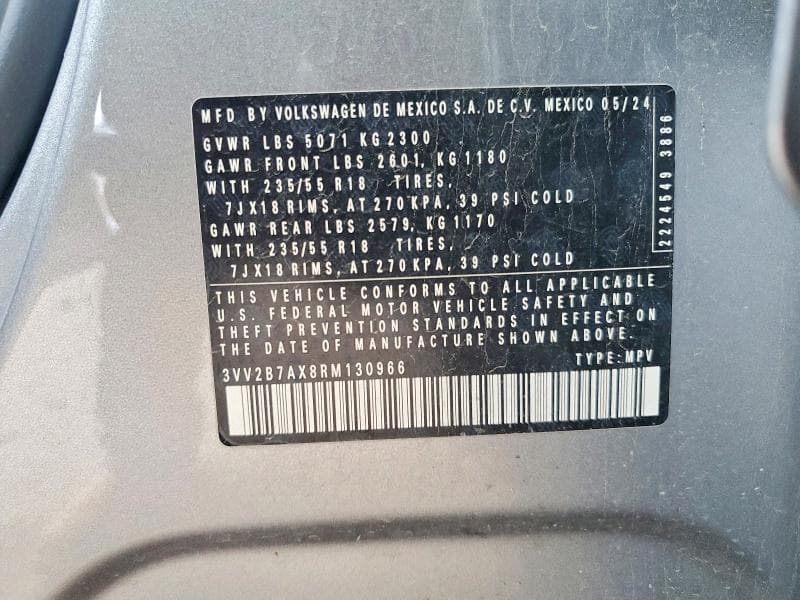2024 VOLKSWAGEN TIGUAN SE 14