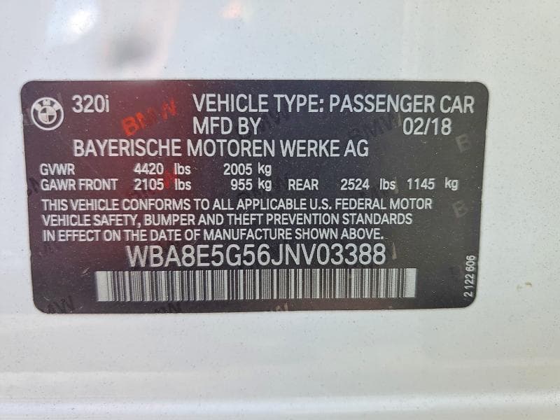 2018 BMW 320 XI 12