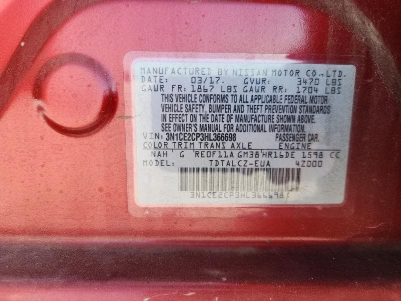 2017 NISSAN VERSA NOTE S PLUS 13