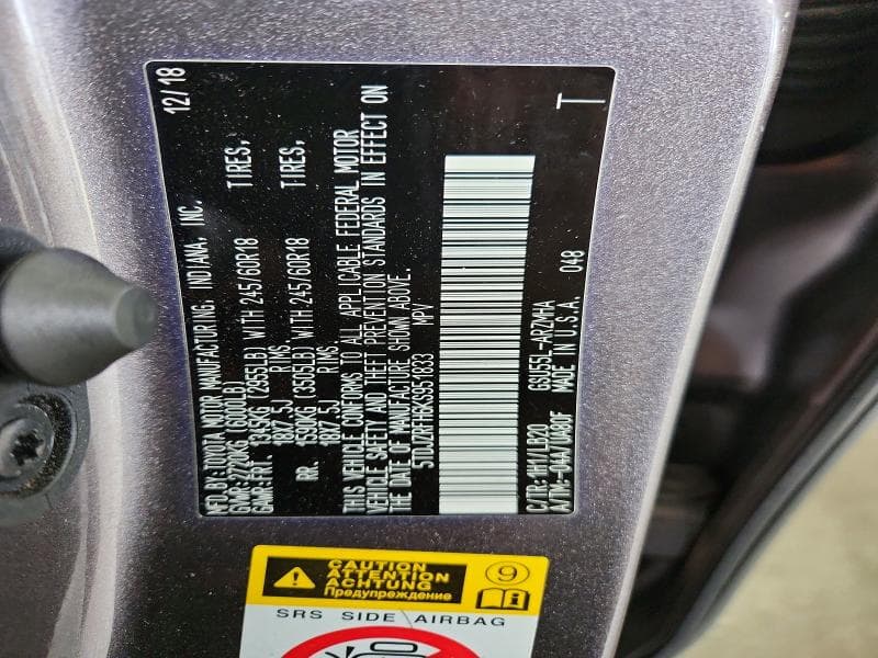 2019 TOYOTA HIGHLANDER XLE 13