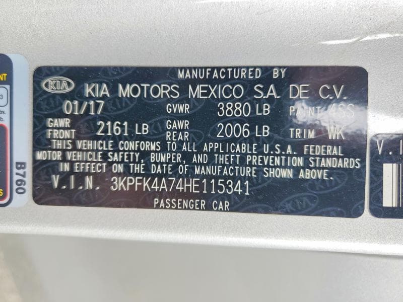 2017 KIA FORTE LX 13