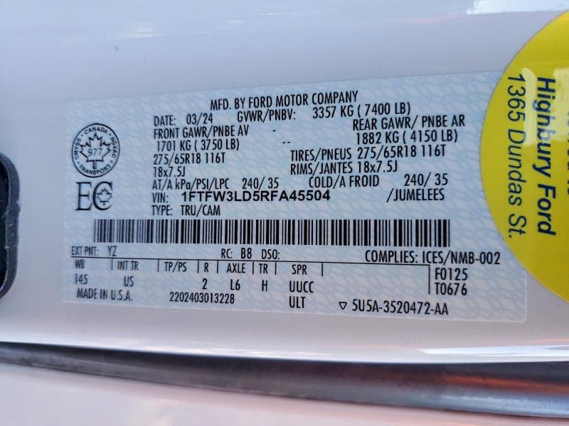 2024 FORD F150 XLT 12