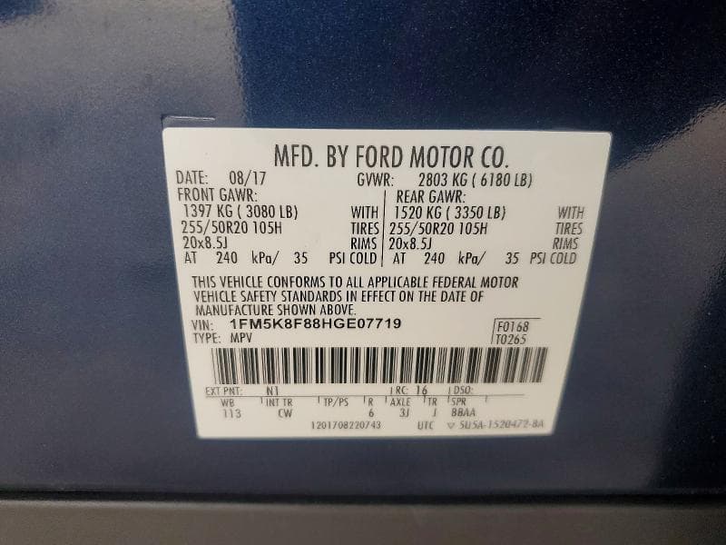 2017 FORD EXPLORER LIMITED 13
