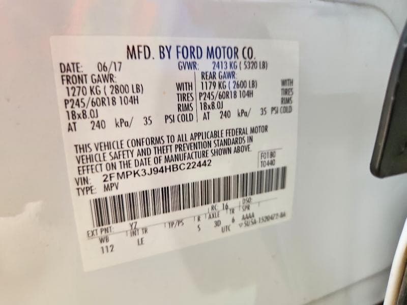 2017 FORD EDGE SEL 13