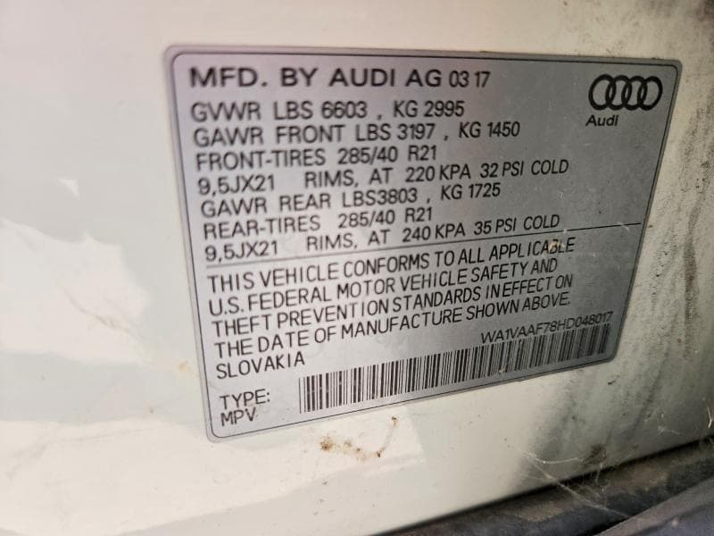 2017 AUDI Q7 PRESTIGE 13