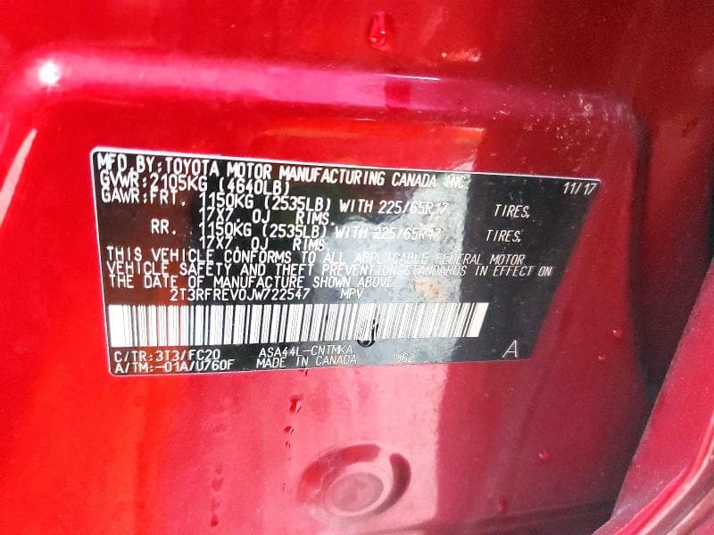 2018 TOYOTA RAV4 XLE 13