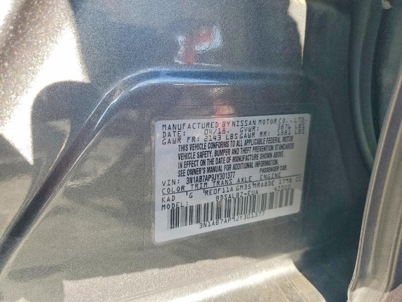 2018 NISSAN SENTRA S 12
