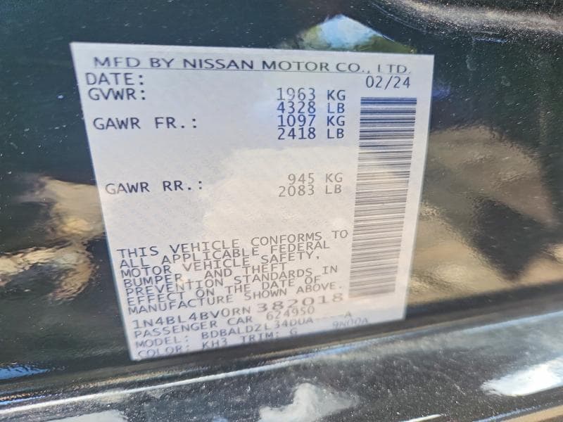 2024 NISSAN ALTIMA S 12