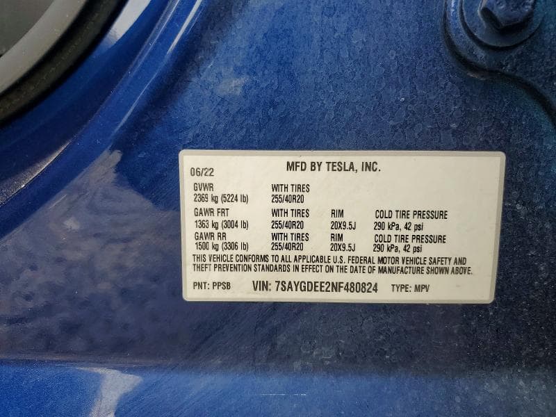 2022 TESLA MODEL Y 12