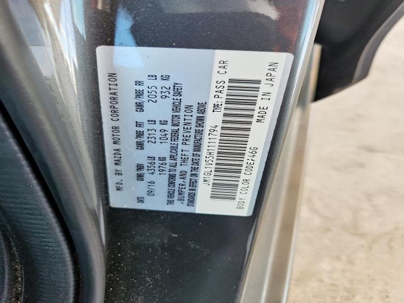 2017 MAZDA 6 TOURING 12