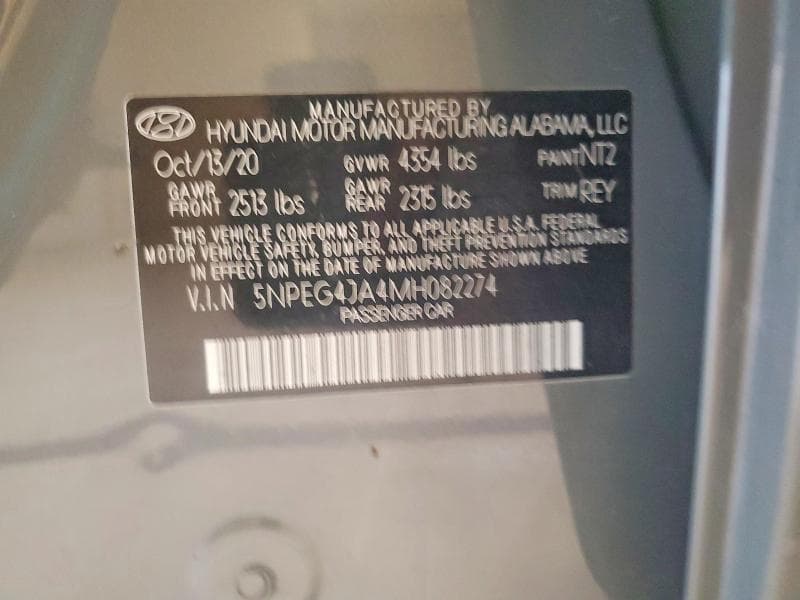 2021 HYUNDAI SONATA SE 12