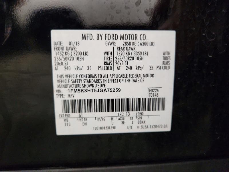 2018 FORD EXPLORER PLATINUM 13