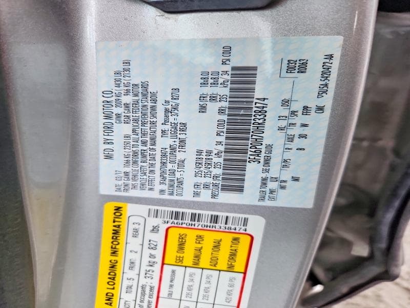 2017 FORD FUSION SE 13