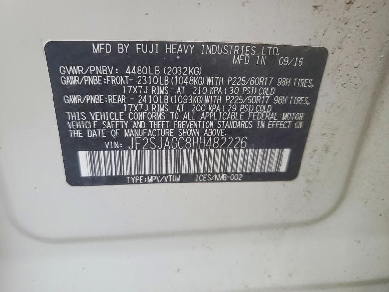 2017 SUBARU FORESTER 2.5I PREMIUM 13